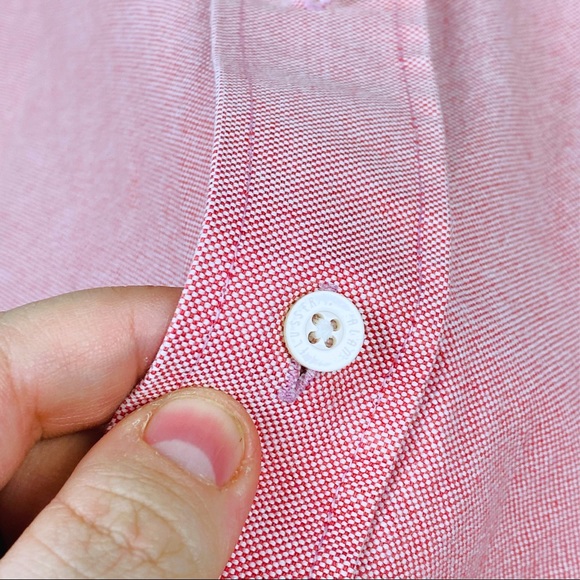 Alan Flusser Pink Cotton Button Down Pocket Long Sleeve Casual Dress Shirt - Picture 6 of 11